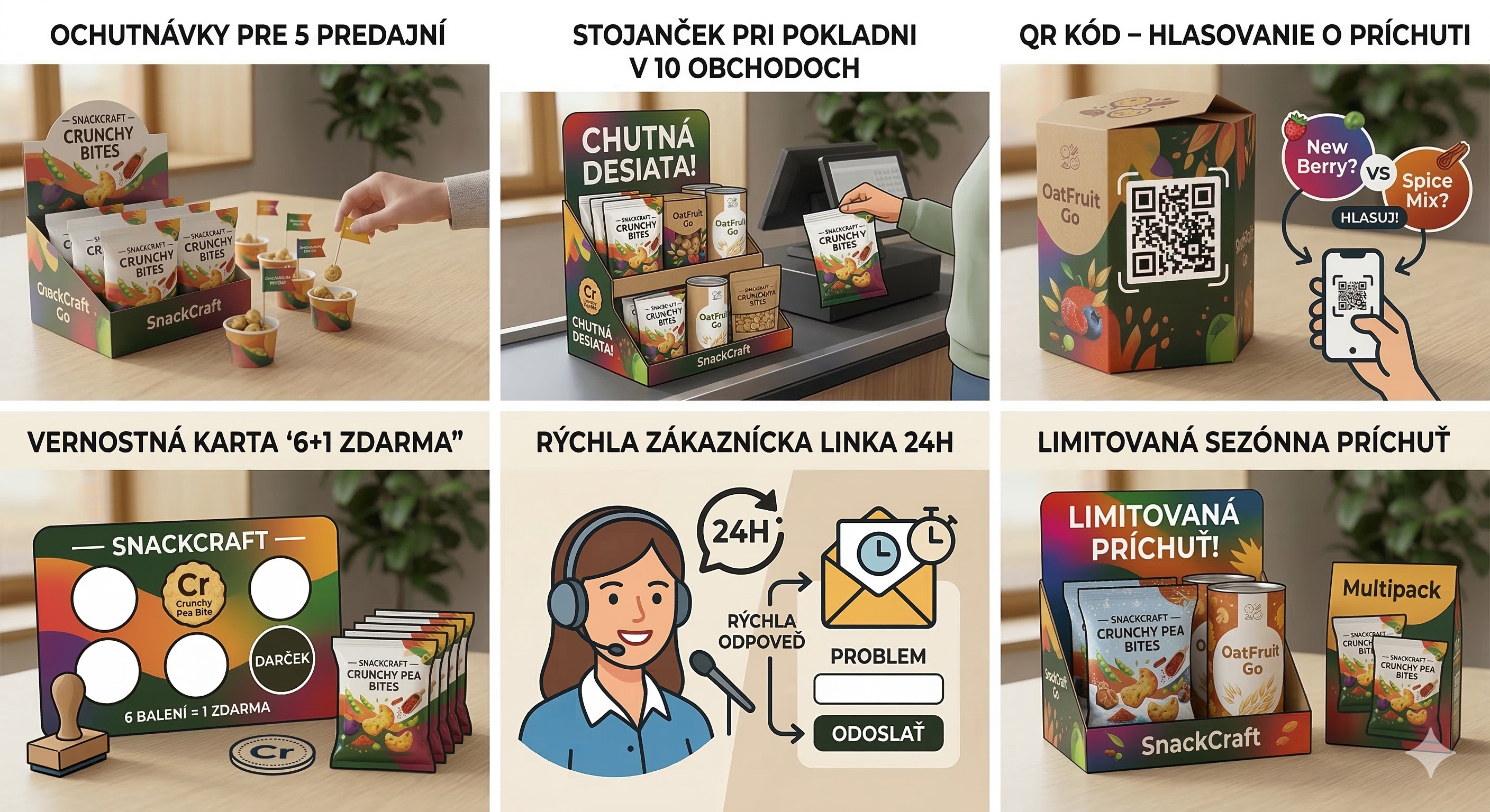 Prehľad možností služieb pre SnackCraft