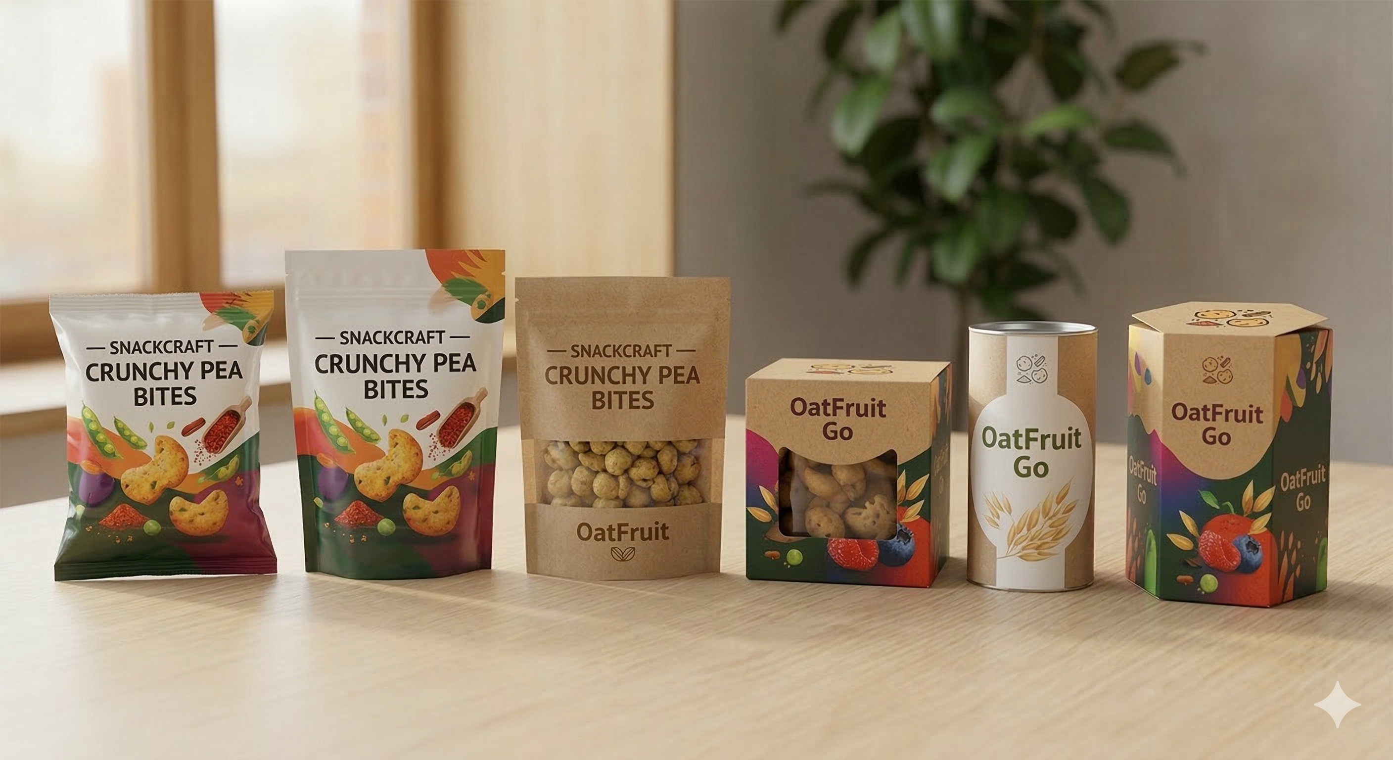 Náhľad možností balenia pre SnackCraft